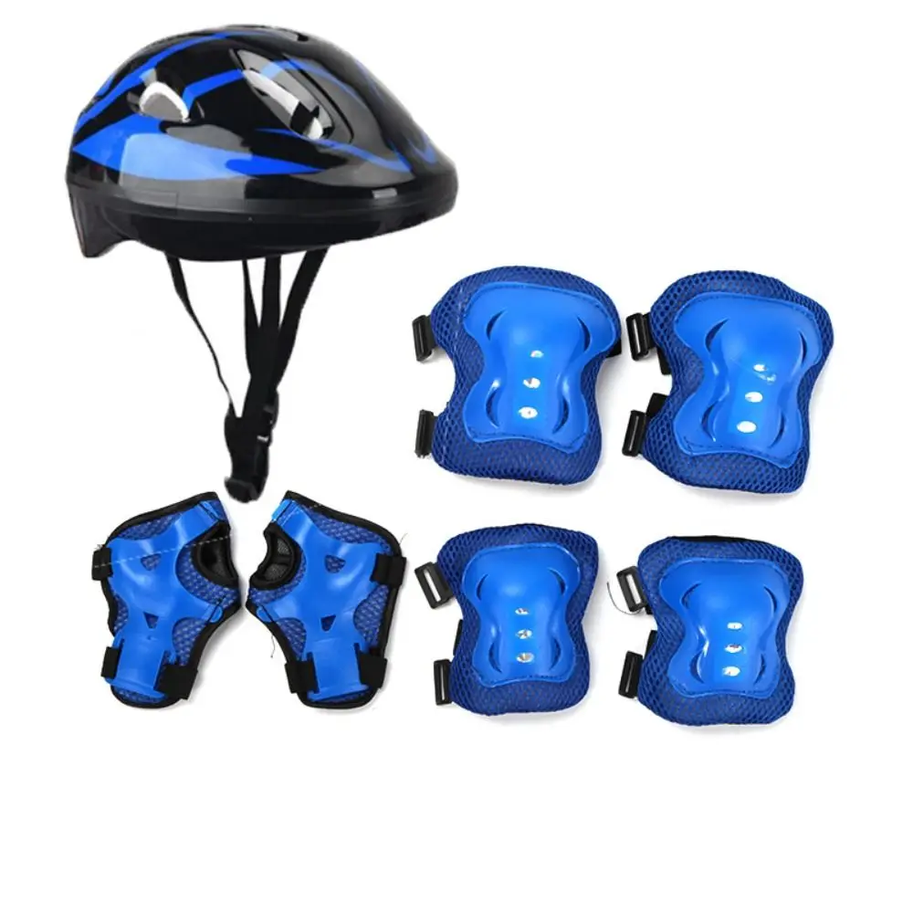 Fashion Foam Cycling Helmet Adjustable 4-12 Years Skateboard Elbow Pads Safety Set Kid