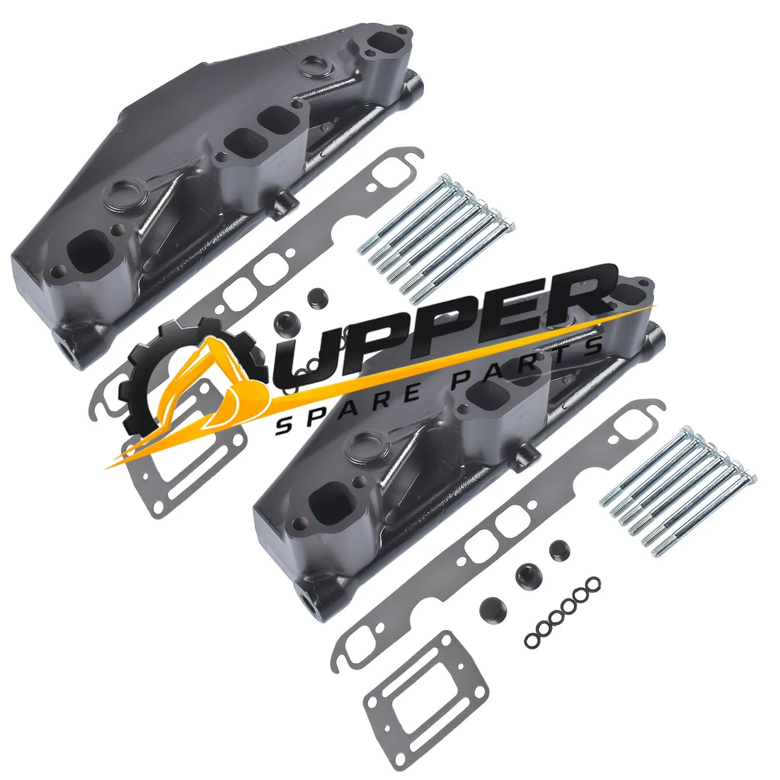 Pair Manifold With Gaskets & Bolts For Volvo Penta 5.0 5.7L Marine Engines 1992-