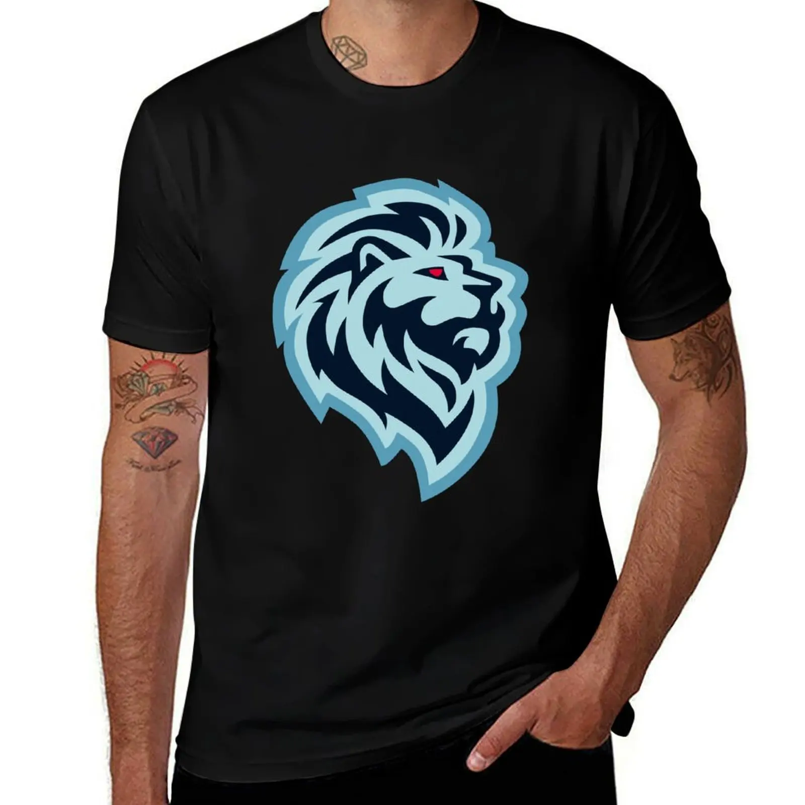Zurich Pond Hockey Lion Standalone T-Shirt mens graphic t shirts T-Shirt