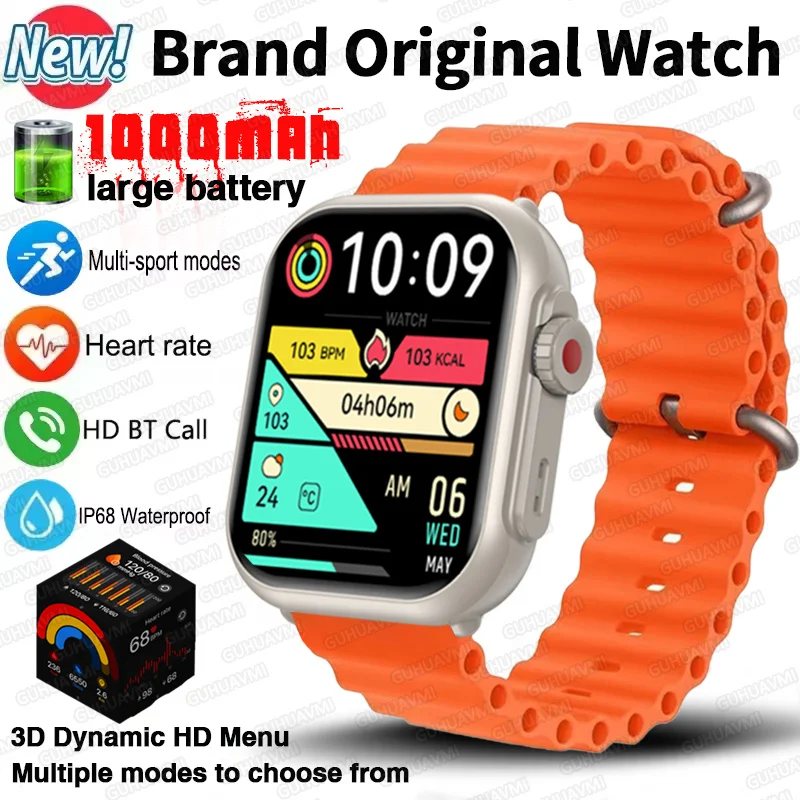 

2025 Watch Ultra 2 SE Men Women 1000mAh Battery AMOLED Bluetooth Call GPS Sport Waterproof Smart Watch For IOS Android Bracelet
