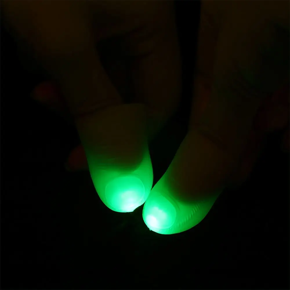 Funny Super Bright 2Pcs Finger Lights Close Up Thumbs Fingers Trick Magic Light