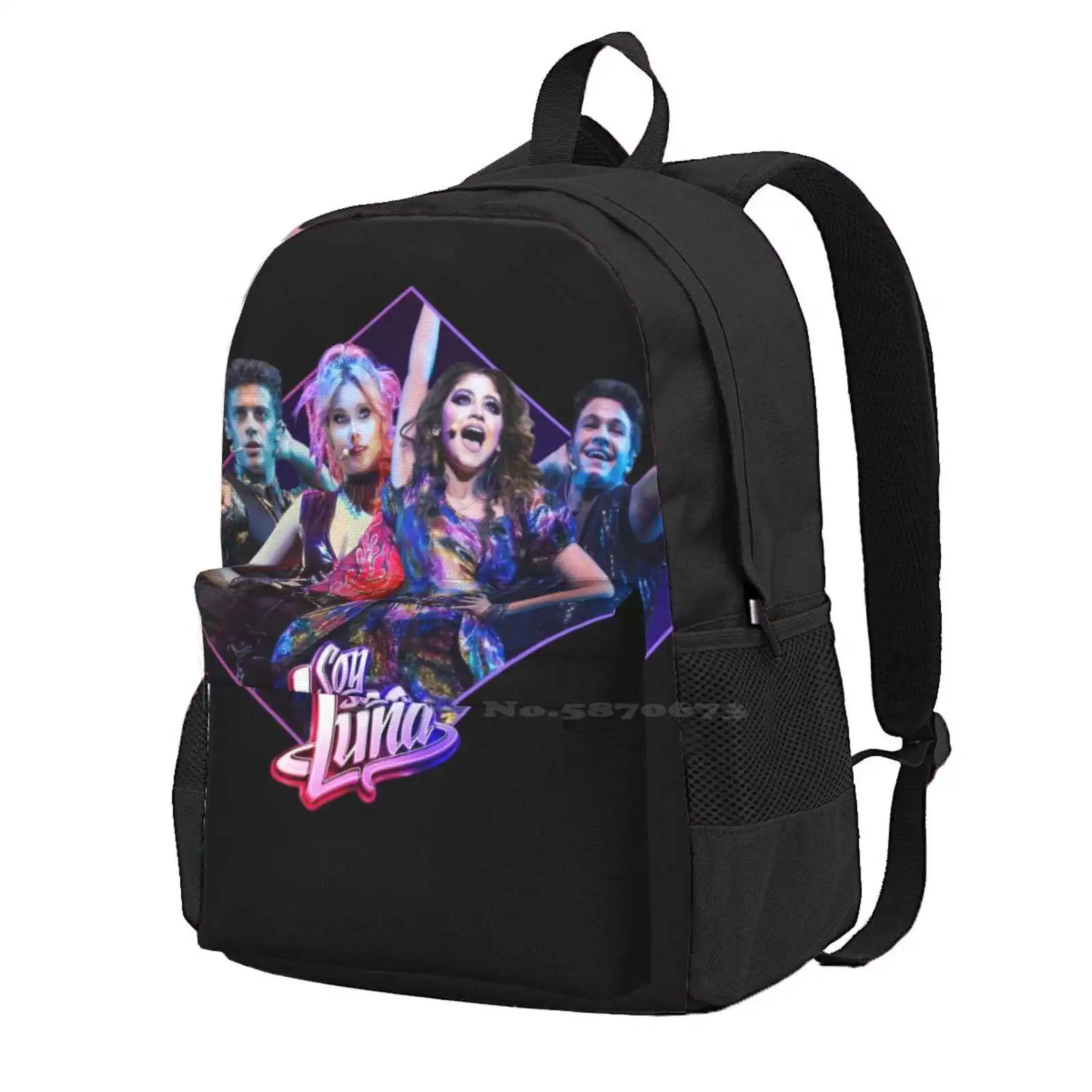 Soy Luna Cast New Arrivals Unisex Bags Student Bag Backpack Soy Luna Luna Valente Karol Sevilla Matteo Balsano Simón Álvarez