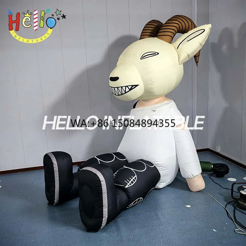 Factory Direct Animal Figure Inflatable Cartoon Character Sheep Inflatable Goat for Decoration