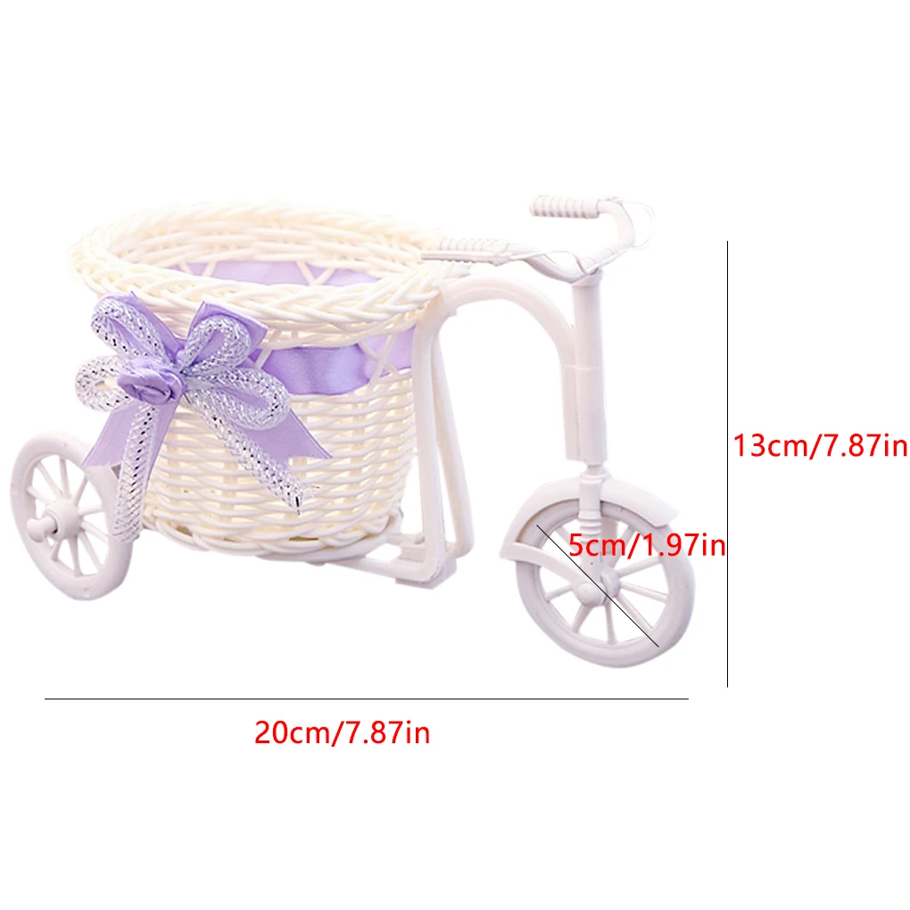 Tricycle Shaped Flower Basket Wedding Party Ceremony Decoration Bike Flower Storage Container