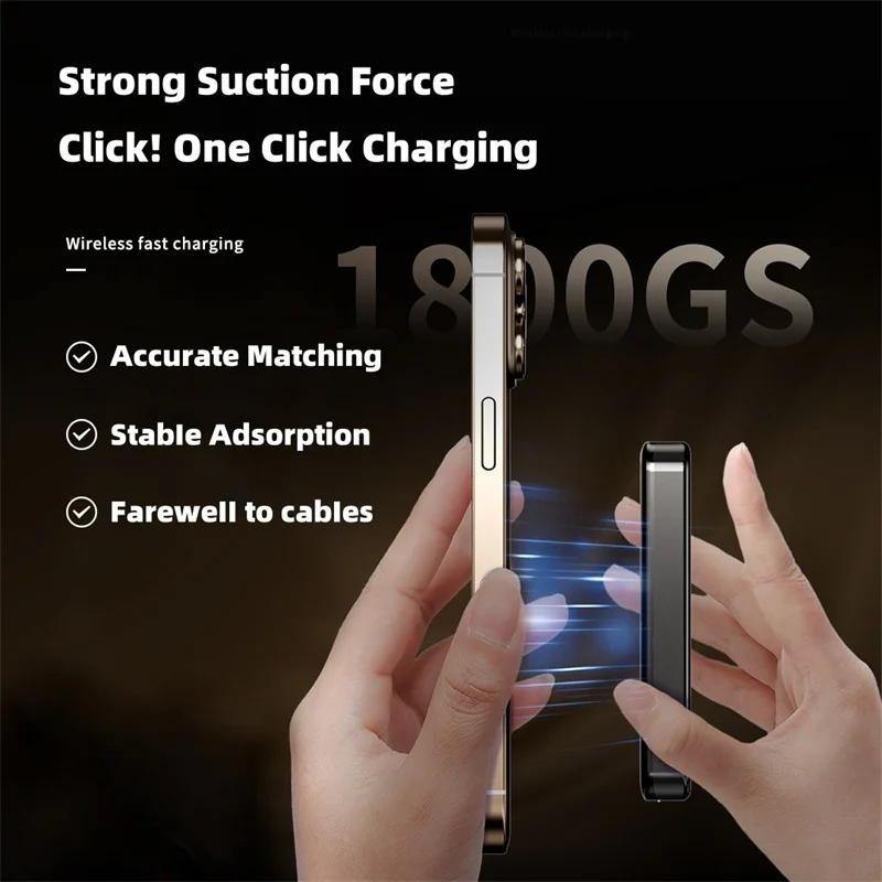 10000mAh Alloy Magnetic Powerbank 15W Wireless Fast Charger for Magsafe Power Bank External Battery For iphone 16 15 14 13 12 11