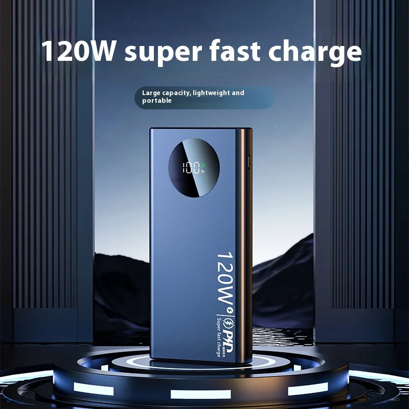 10000mAh 120W Super szybkie ładowanie Powerbank przenośna ładowarka do iPhone Samsung Huawei xiaomi Power Bank o dużej pojemności