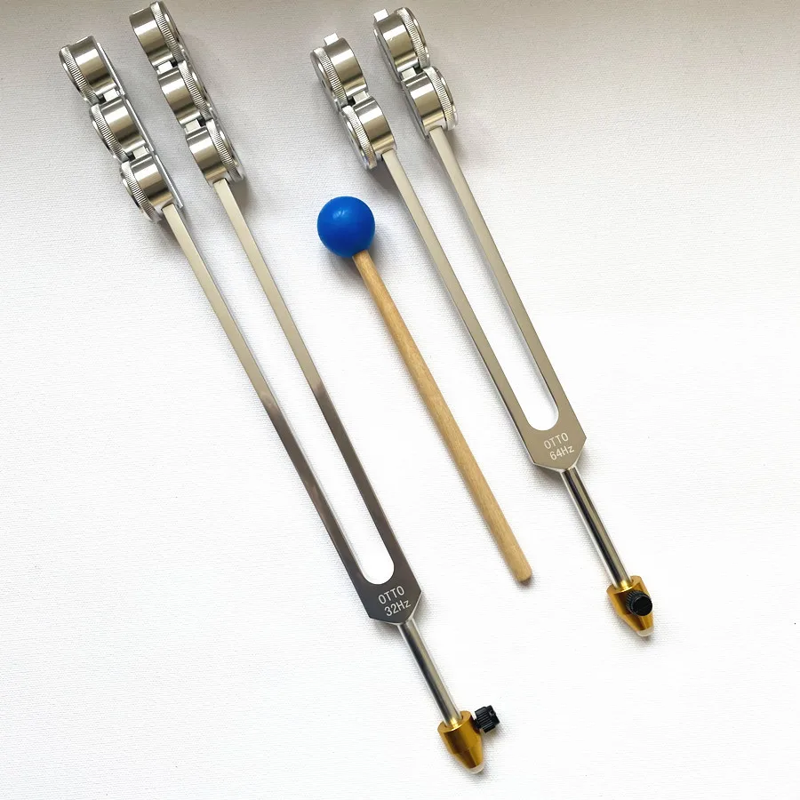 32HZ Aluminum Tuning Fork Tool with  Sound Vibration Hammer Healing Diagnostic Therapy Health Care Tool
