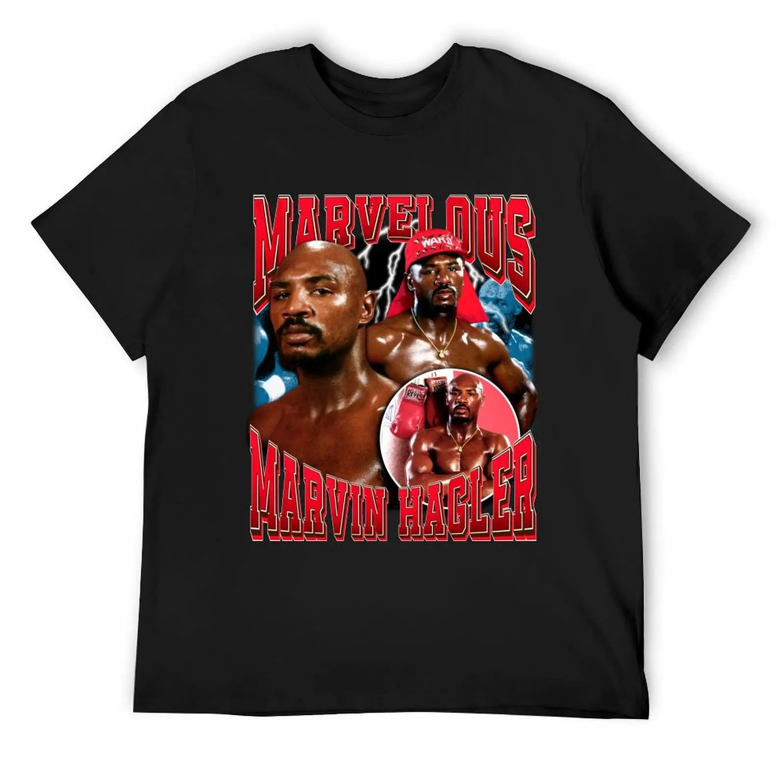 

Marvelous Marvin Hagler Vintage Boxing Legend Signature Retro 80s 90s Bootleg Rap Style T-Shirt