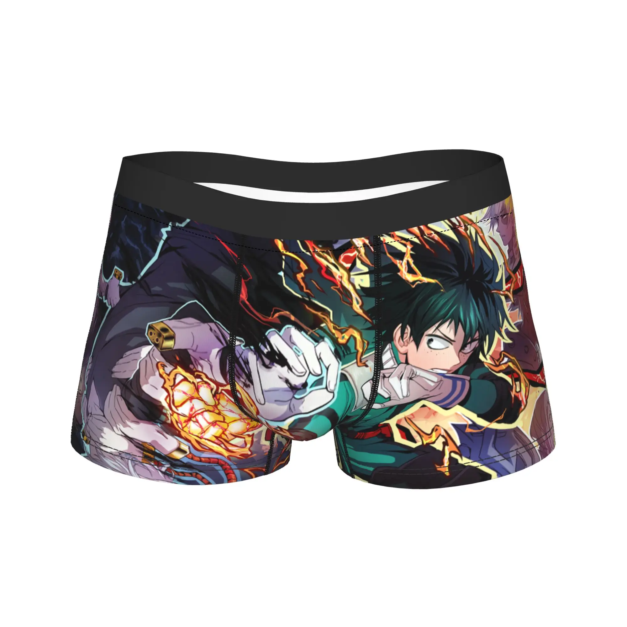 

Man My Hero Academia Anime Long Underwear Deku Bakugo Fashion Boxer Briefs Shorts Panties Male Mid Waist Underpants M-XXL