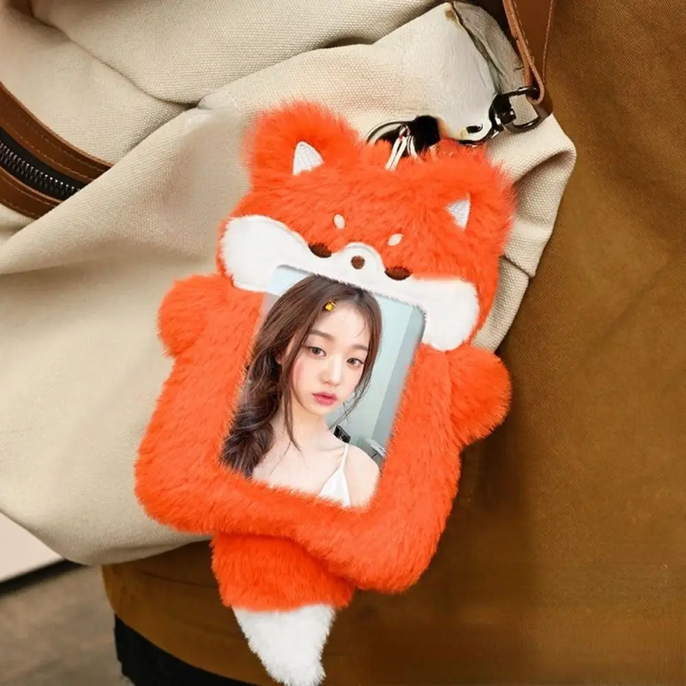 Cute Photocard Case Cartoon Bag Keychain Star Shape Photo Card Holder Student Card Holder Idol Photos Protective Cover