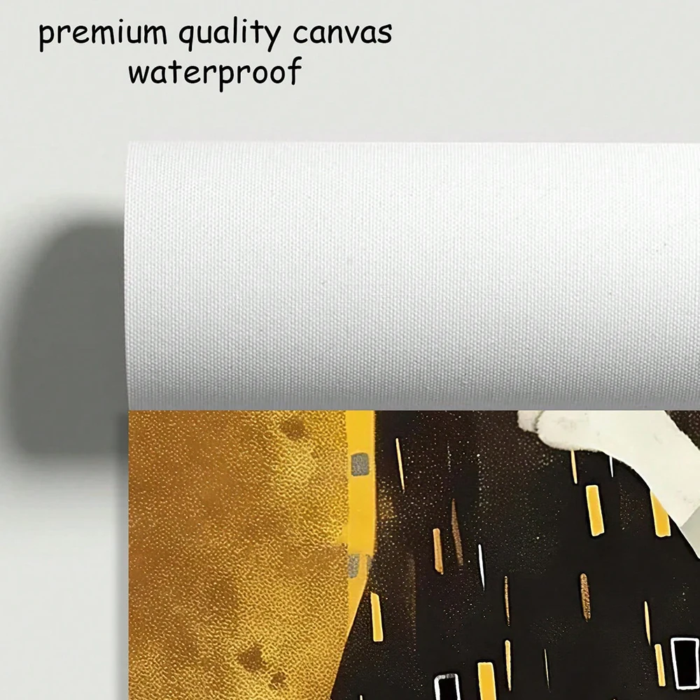 ملصق لوحة قماشية مطبوع بدون إطار ، أسلوب محاكاة ساخرة إبداعي ، فن كيتي كليمت ، قبلة ، ديكور غرفة المنزل ، مواد جدارية ، 1 * #3