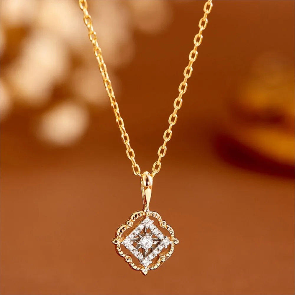 

Винтажное ожерелье LAMOON из стерлингового серебра 925 пробы с позолотой и цветочным узором для женщин, изысканное элегантное ювелирное украшение