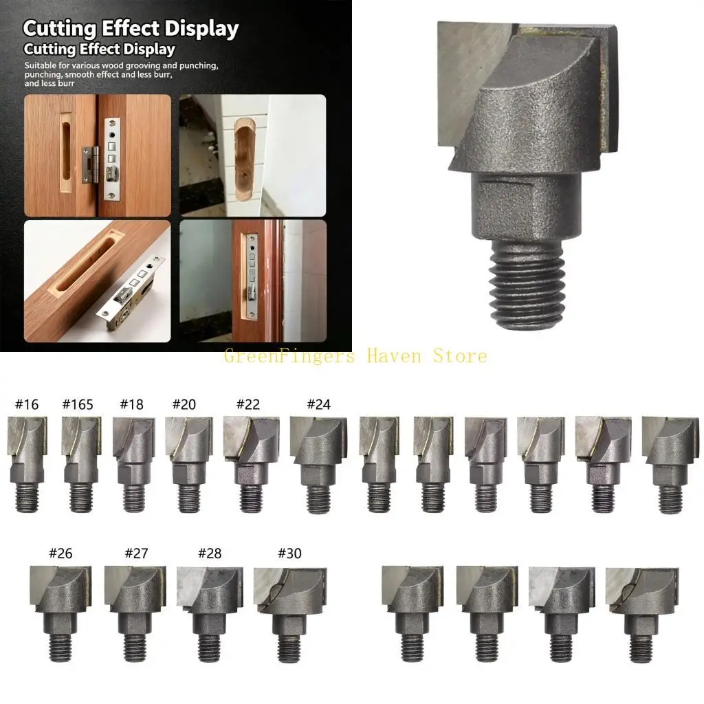 F68D Mortising Cutter Bit with 10 mm Threaded Mount for Slot Opening, Drawer Work and Board Routing for Workshop Use