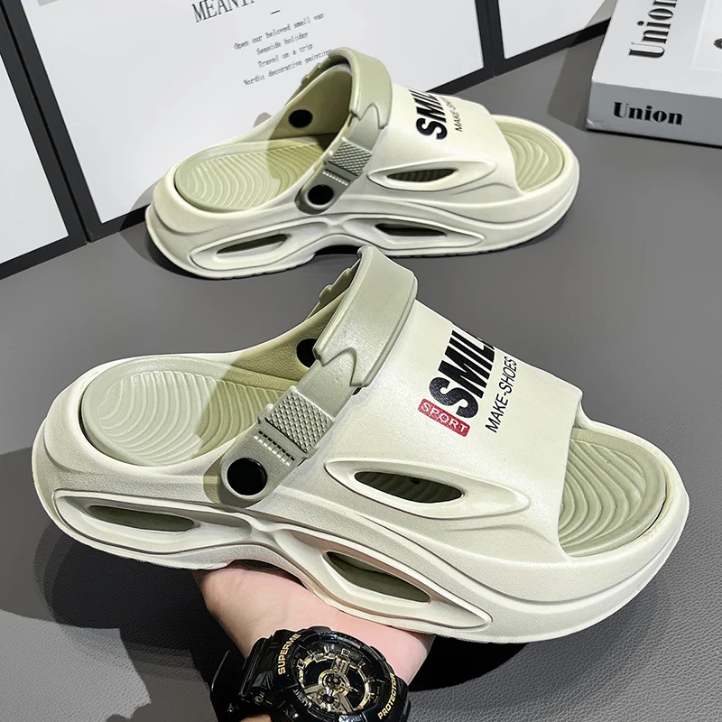

Men's Beach Slippers Summer New Thick-Soled Non-Slip Wear-Resistant Outdoor Sports Dual-Purpose Sandals