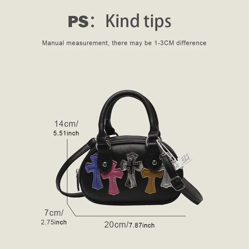 MEDIOW Japan Style Bags For Women Luxury Designer Handbags Purses 2023 New In PU Cross Decoration Top Handle Y2K Small Shoulder