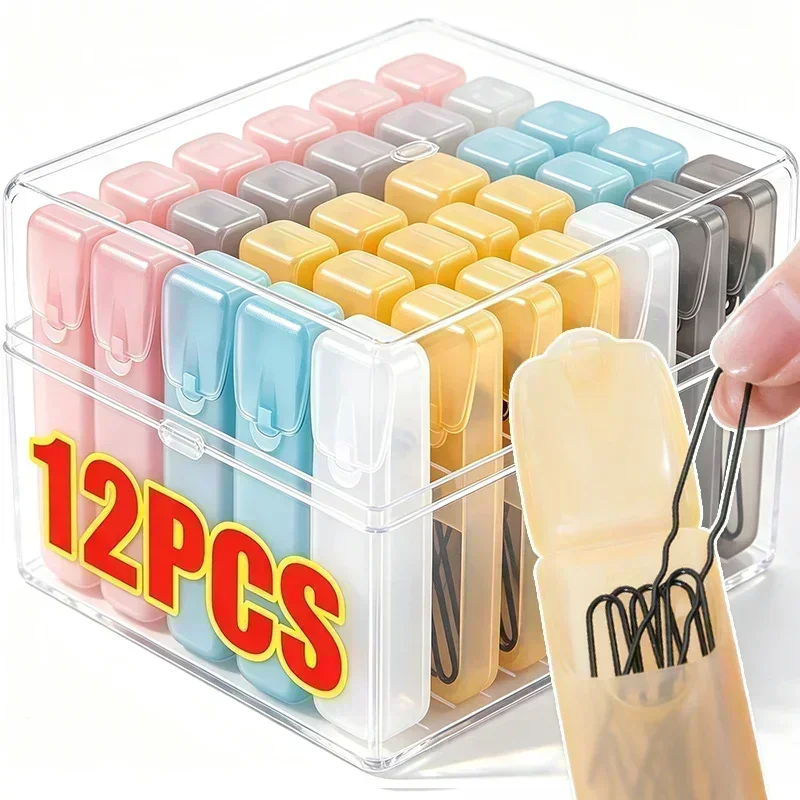 1/12pcs Reusable Toothpick Box Colorful Hairpin Storage Boxes Cotton Swab Needle Cases Home Travel Portable Organizer Supplies