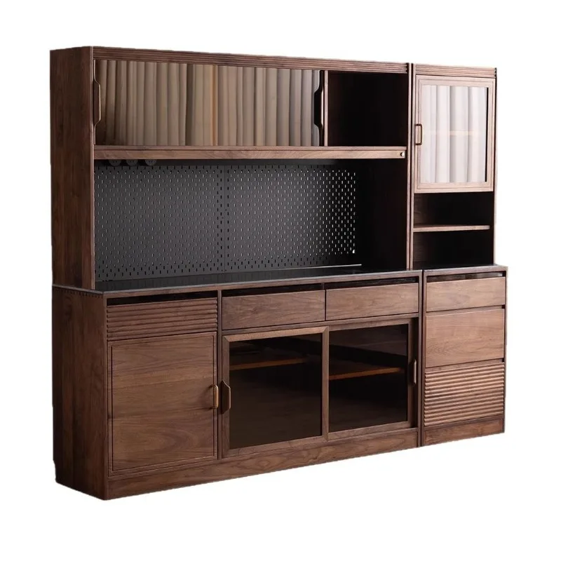 

Nordic black walnut side cabinet