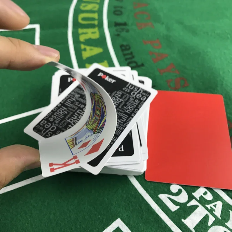 2pcs/lot plastový pravidla karetních her/poker karta vysoký kvalita texas hold'em  hry vodotěsný a mdlý krém na boty hrací karet bavení deska hra