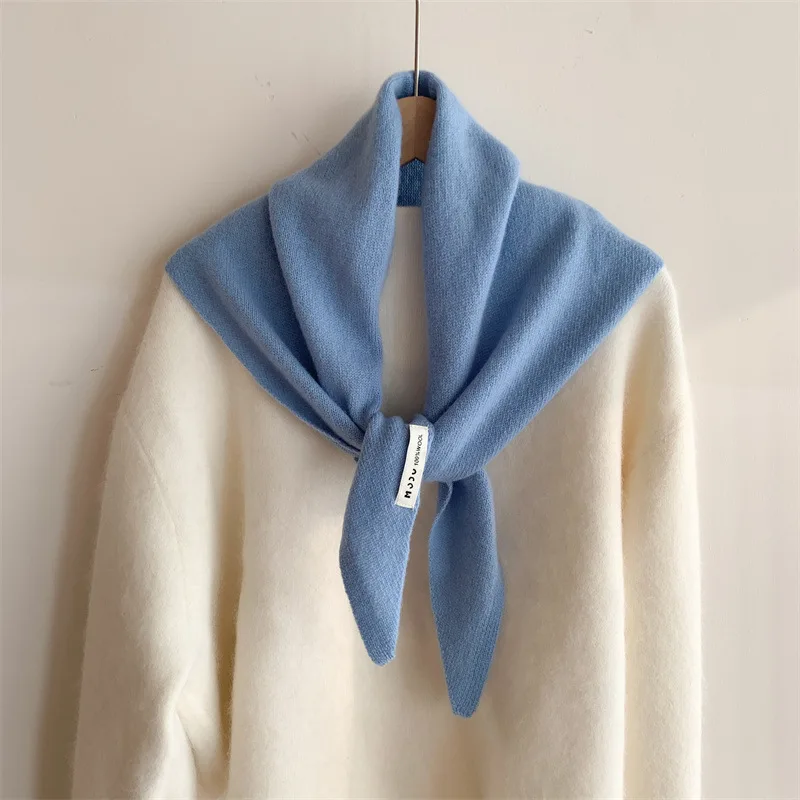 Winter Korea Gestrickte Dreieck Schal Wolle Warme Schal Schal Frauen Hals Schutz Smallscarf Kaschmir Schal – Detail 22