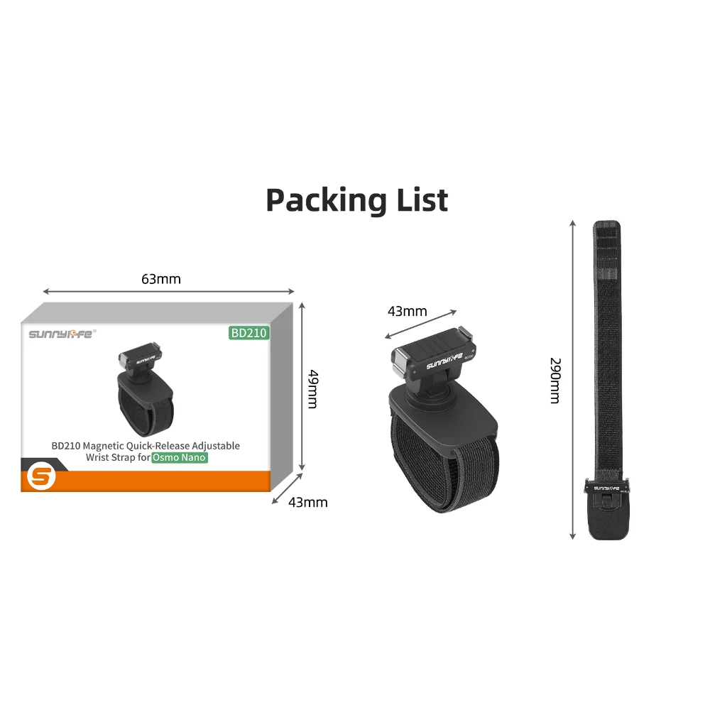 For DJI Osmo Nano Magnetic Quick-Release Watch Strap For DJI Nano Adjustable Wrist Strap Accessory