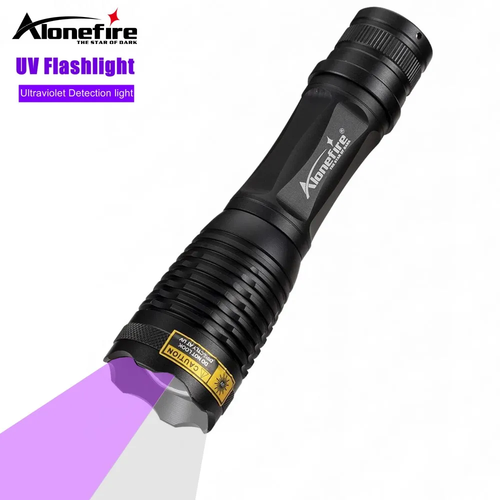 Alonefire E007-WU 2 in 1 UV Flashlight Ultraviolet Urine Detector for Carpet Pet Urine Catch Scorpions Strong Light with T6 zoom