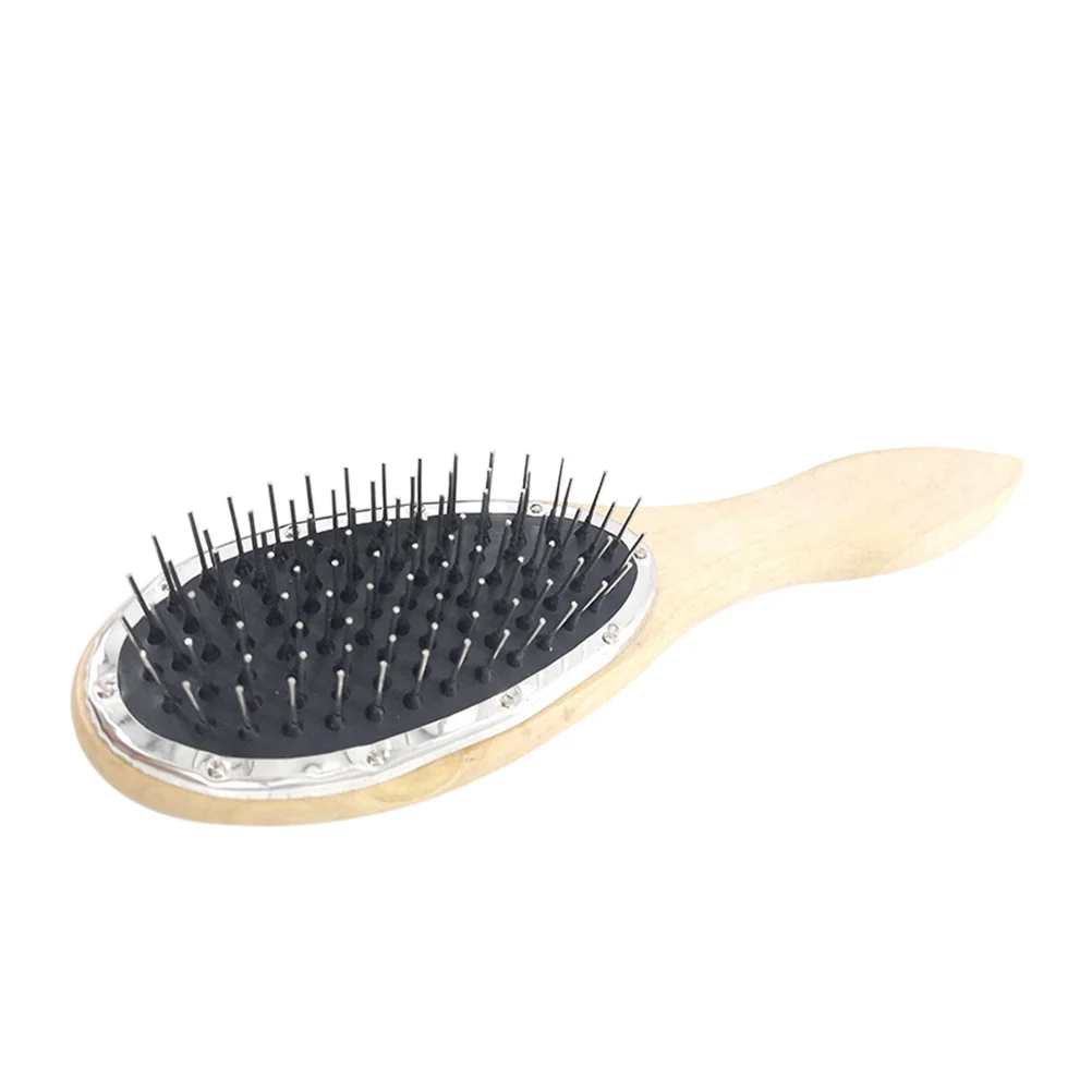 

Large Steel Comb Hair Portable Anti-static Smoothing Wooden Barber Accessories Hairdressing