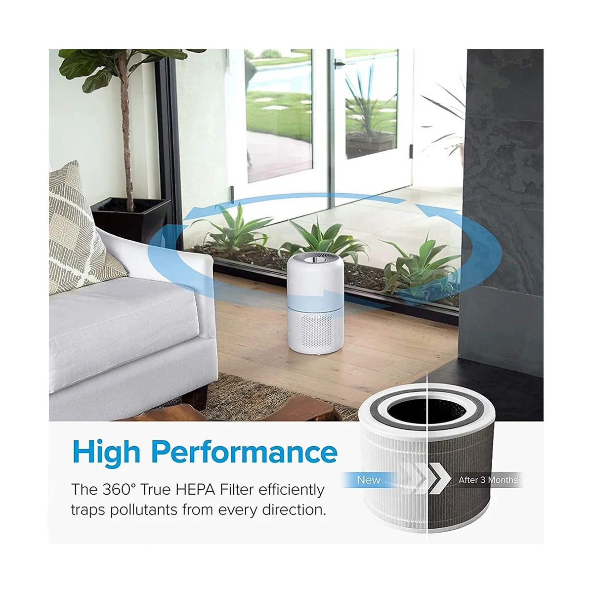 فلتر بديل لتنقية الهواء ، Core 300 ، True HEPA ، Core300-RF ، أبيض ، 3 في 1