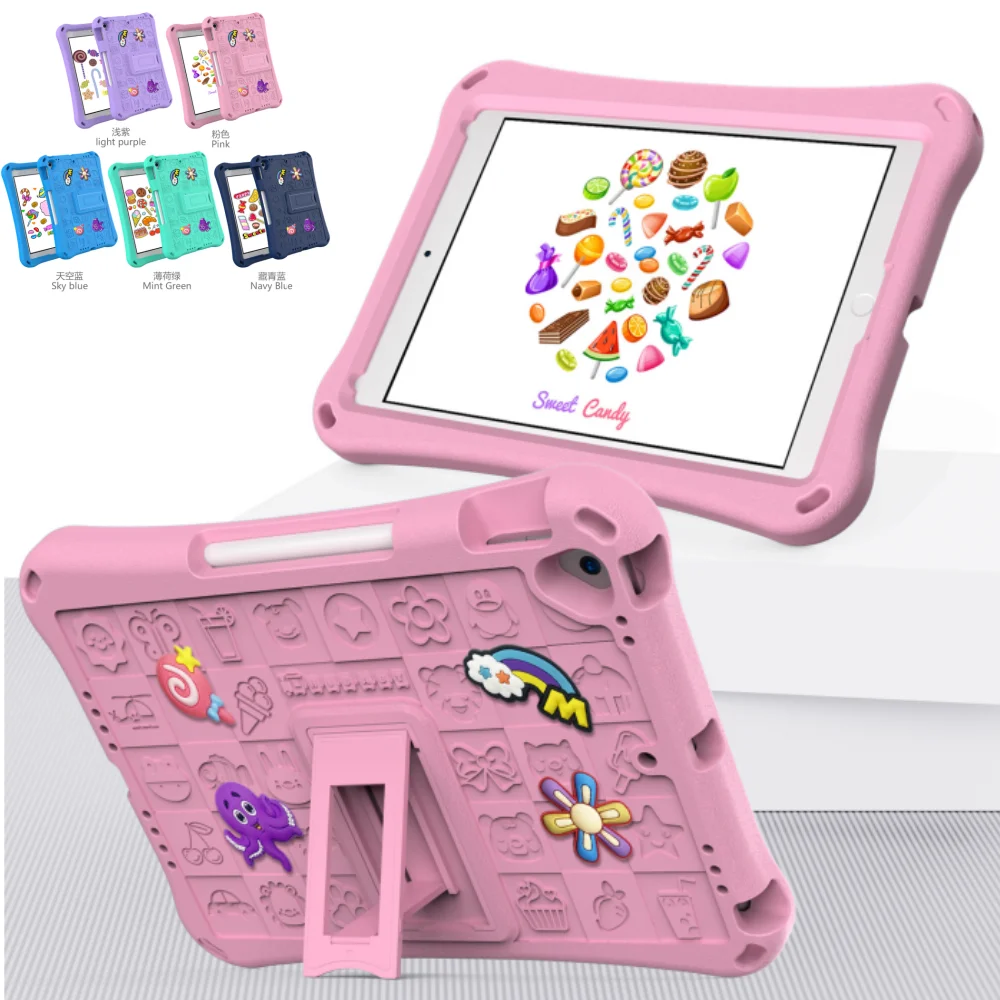 Kids EVA Case for iPad Air 11 Pro 11 4th 3th 2th 1th Air 5 4 10.9 inch 10th Cute Cartoon Pattern Decoration Cover with Stand