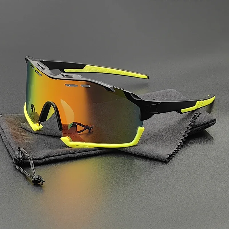 

2024 Cycling Sunglasses UV400 Detachable Frame Sports Running Goggles Men Women Bike Eyewear Male Bicycle Glasses Cyclist Lenses