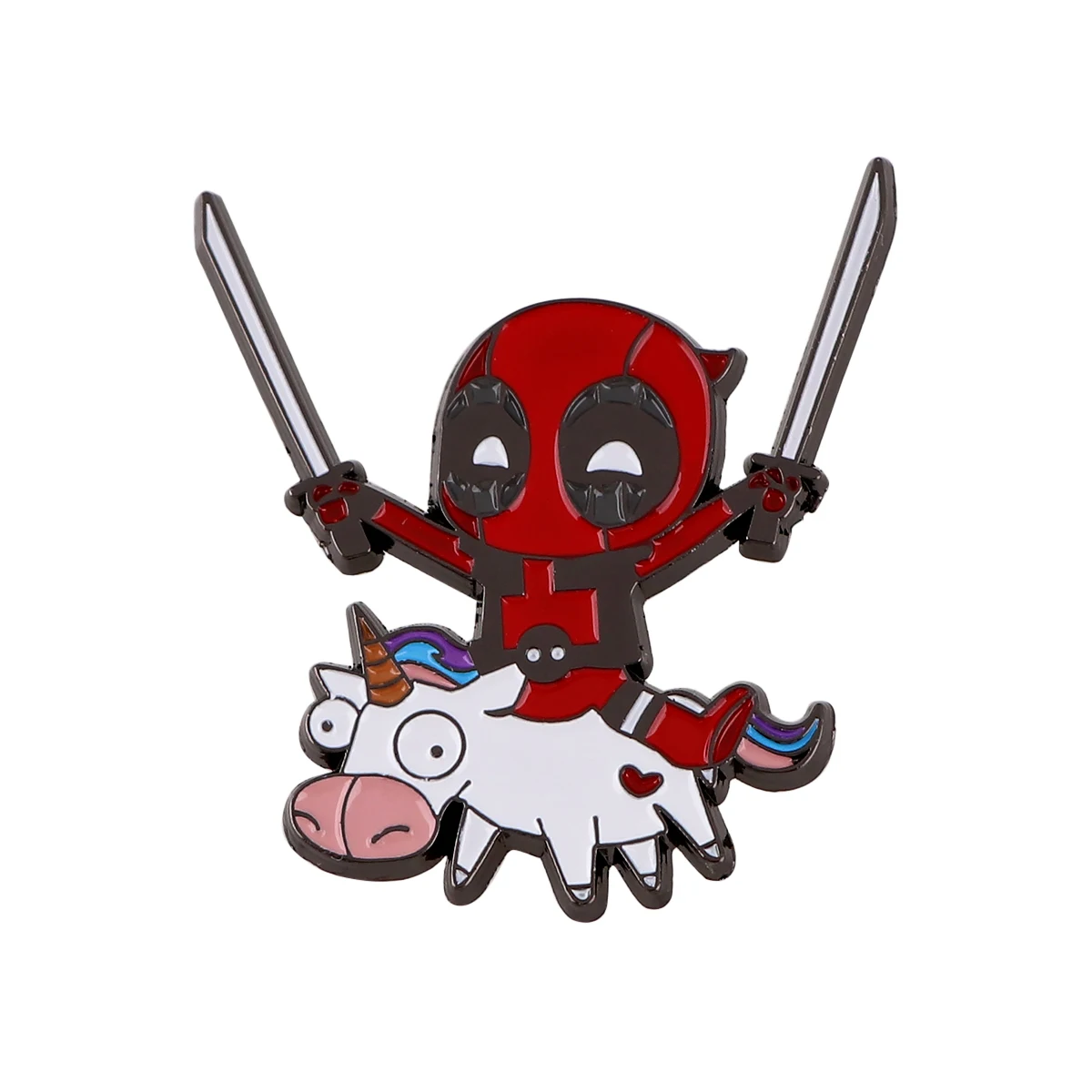 KKZ693 Cool Movie Figura Deadpool Collare Spille da bavero Spilla smaltata per vestiti Distintivi sullo zaino Cosplay Gioielli decorativi Regali