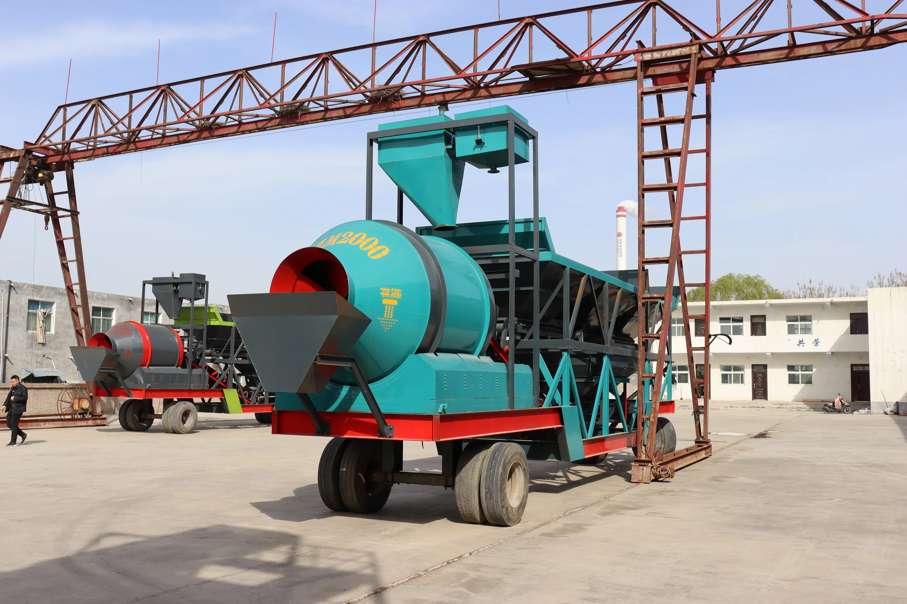 105 Kw Mini Small Portable Mobile Concrete Mixer Mixing Batching Plant Station Concrete Plant for Precast Production Customized