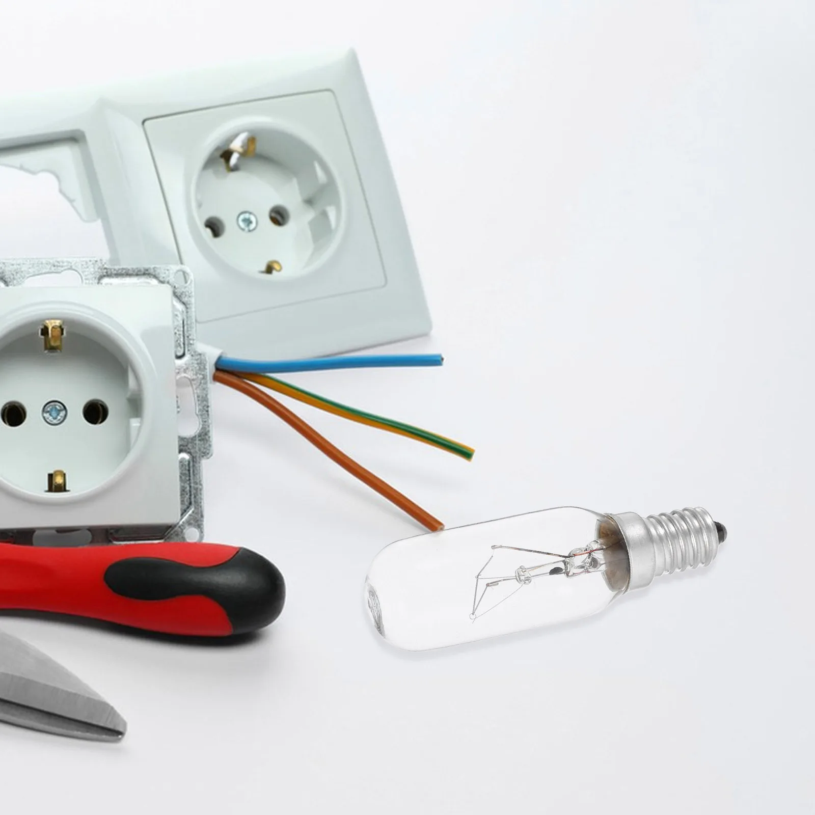 2 قطعة E14 الأجهزة مصابيح كهربائية كفاءة في استخدام الطاقة ل ماكينة خياطة غطاء فوق البوتاجاز لإخراج الأدخنة موقد مصباح استبدال هود تنفيس مصابيح كهربائية