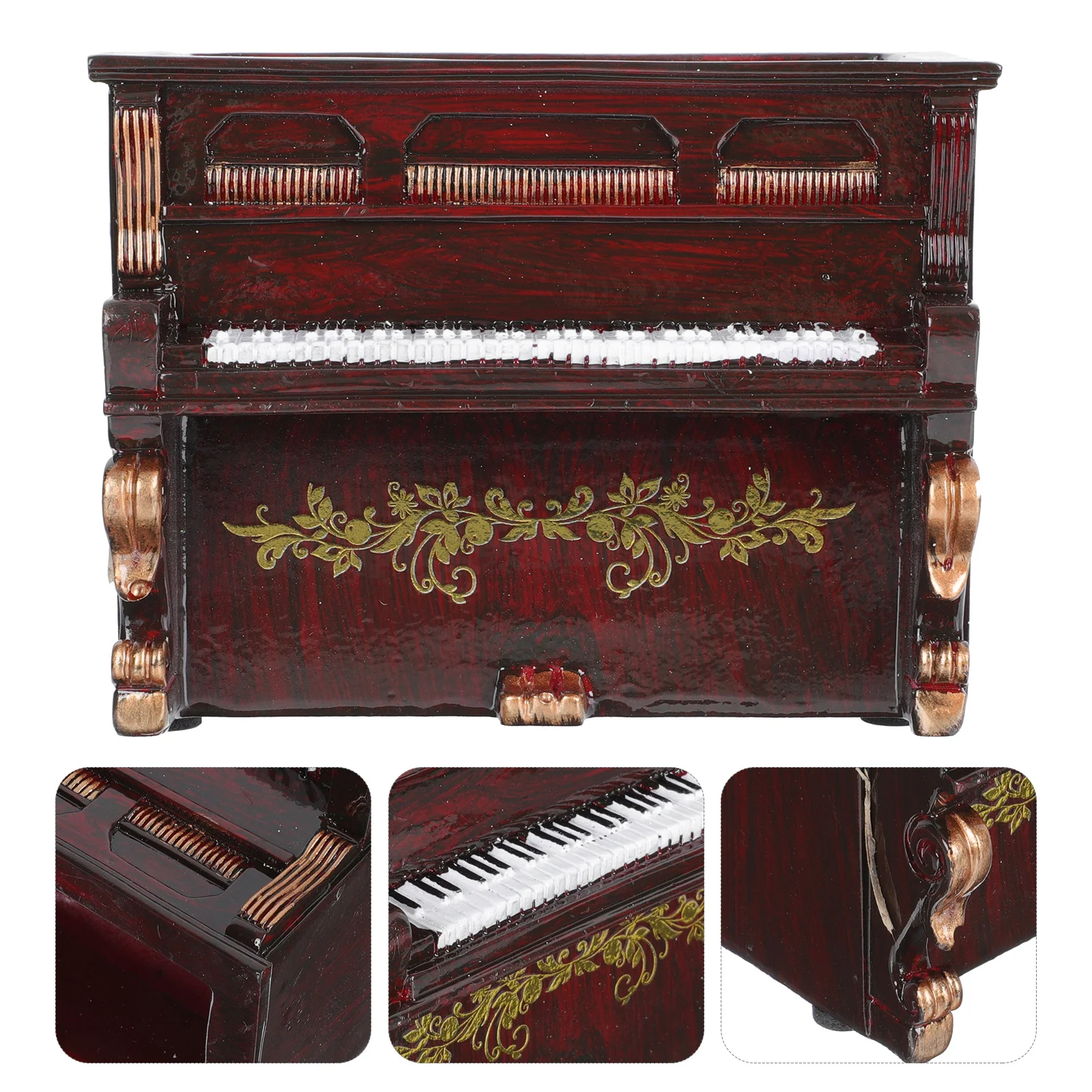 

1Pcs Piano Shaped Succulent Flowerpot Resin Planter Creative Desktop Decoration Mini Garden Pot Cactus Container