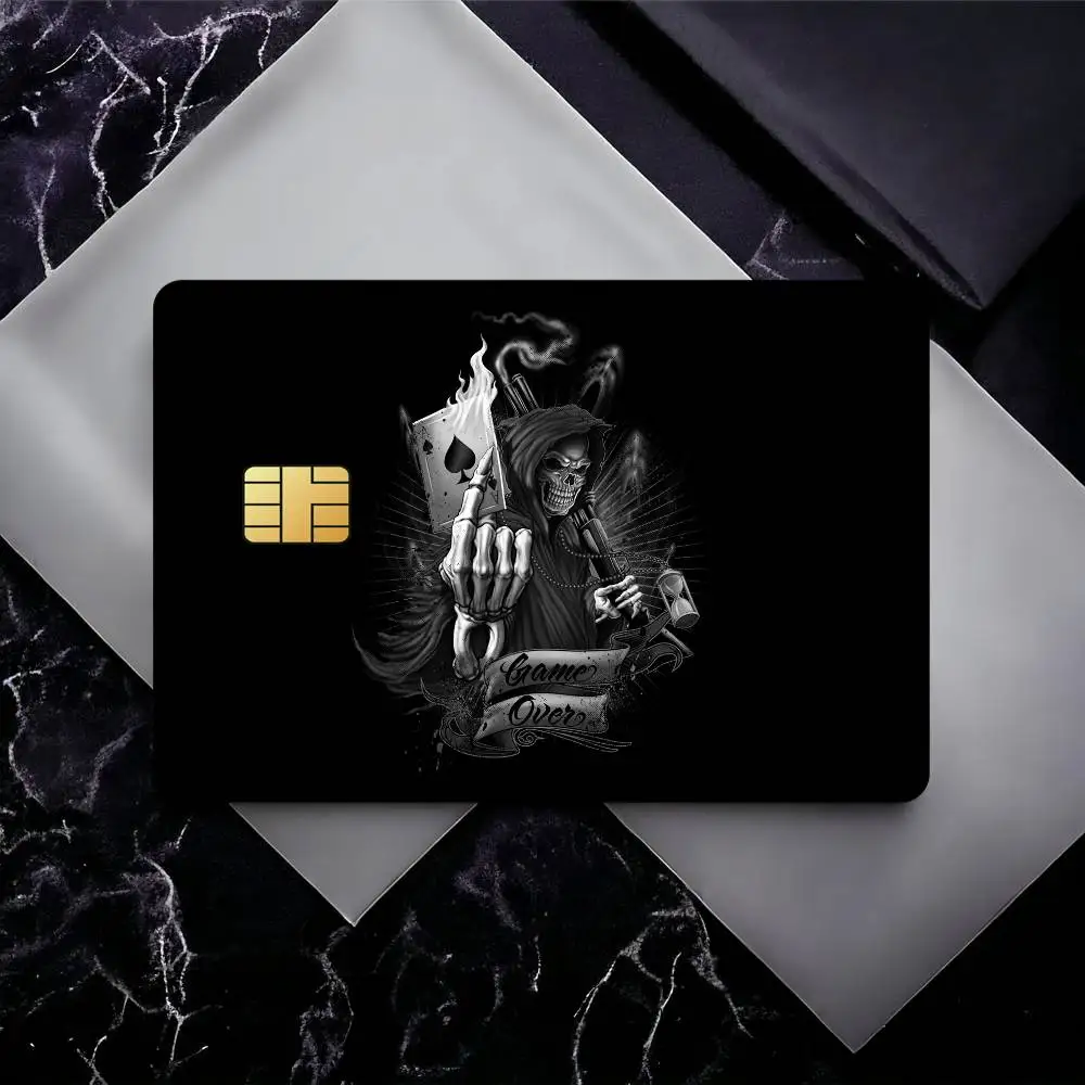 Dark Grim Reaper Credit Card Skin Stickers for Bank Card Bus Metro Card Sticker Waterproof Gift