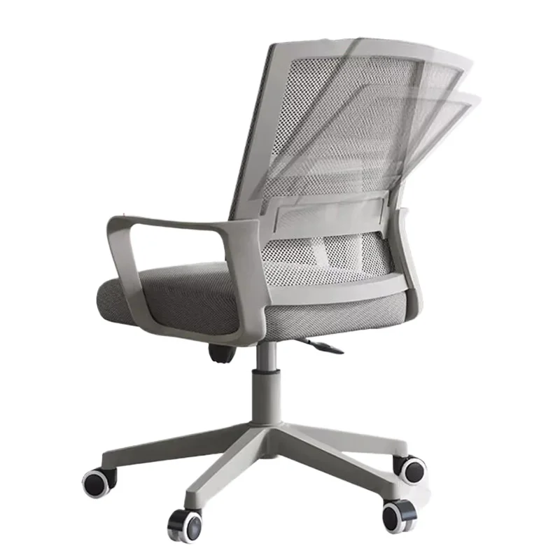 Chaise de Bureau Ergonomique avec Roues et Dossier, Fauteuil d'Ordinateur Inclinable