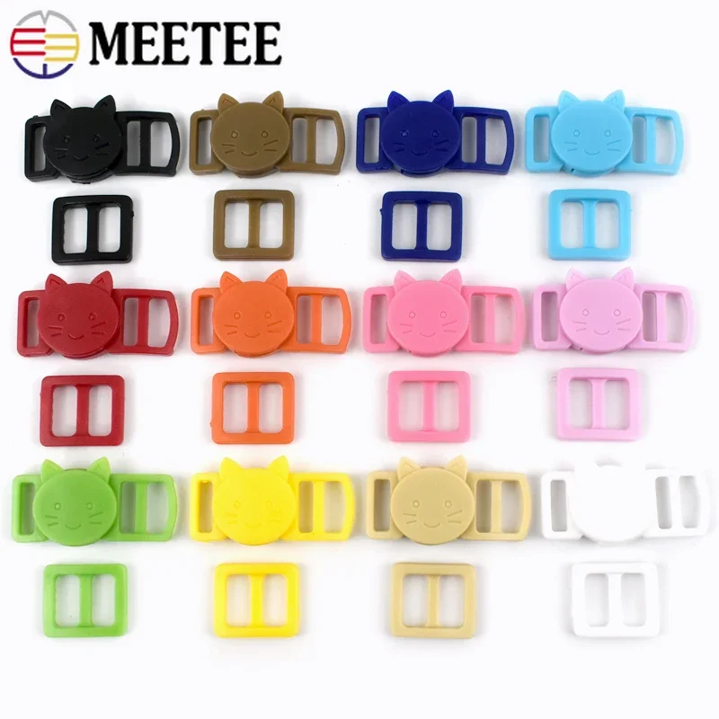 10mm Plastic Buckles for Backpack Release Closure Buckle Bag Tri Glide Slider Rings Pet Collar Adjuster Clasp DIY Accessories