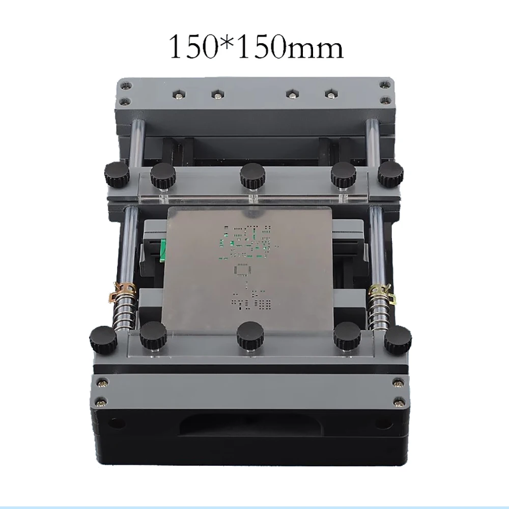 Manual Screen Printing Machine for PCB - Compact Benchtop Solder Paste Stencil Printer 130x130mm Printing Area