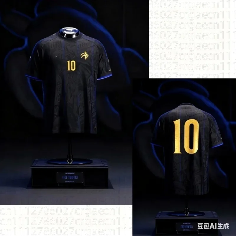 2026 New Black Gold Art Shirt Football Surrounding Fans Collection Leisure Sports Training Competition Men's T-shirt