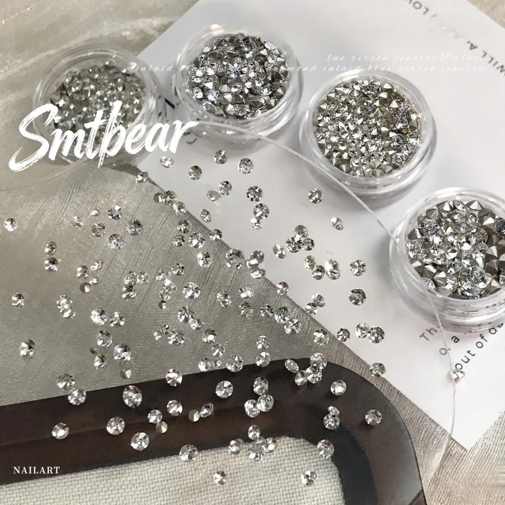 100/50pcs Nails Art Round Pointed Bottom Diamond Nails Jewelry K9diy Hand-drilled Nail Accessories Nail Decoration Nail Crystals