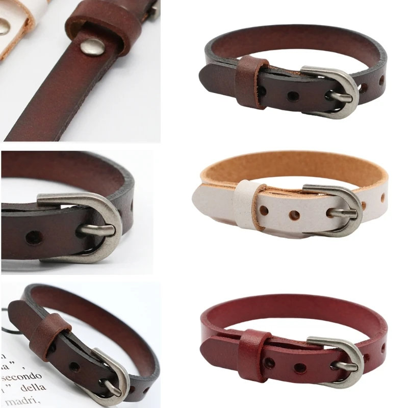 Soft Leather Strap Bracelet Elegant Wrist Jewelry Leather Wristband Everyday Wear Bracelet Suitable for Various Occasion