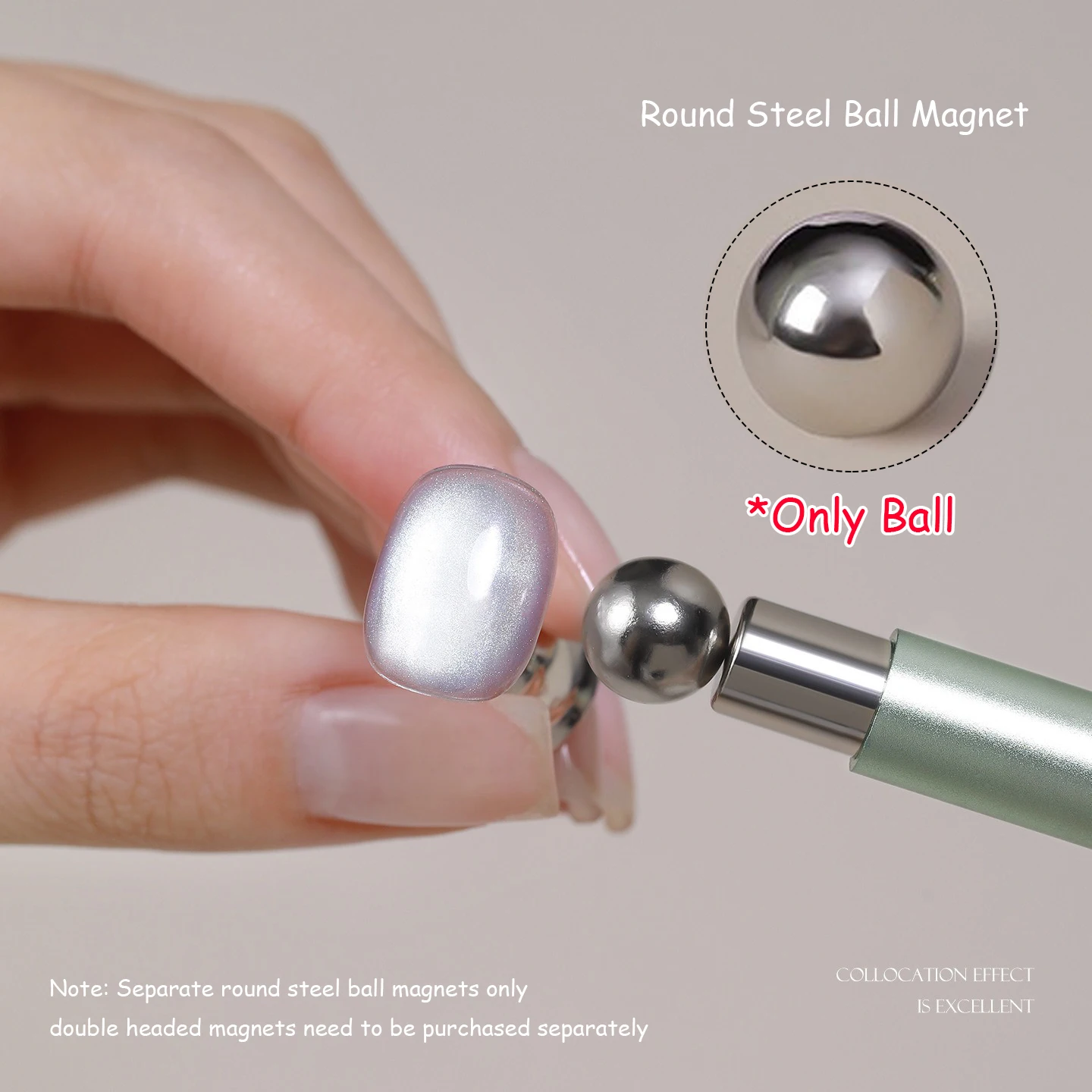 عصي مغناطيسية مزدوجة الرأس للقطط، جل مغناطيسي قوي، كرة مغناطيسية للقطط للأظافر، قلم مغناطيسي، أداة جل مانيكير
