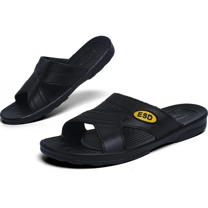 Anti-static Slippers Safety Shoes Men for Work Factory Electronic Workshop Women\'s Working Shoes Anti-skid Summer Sandals
