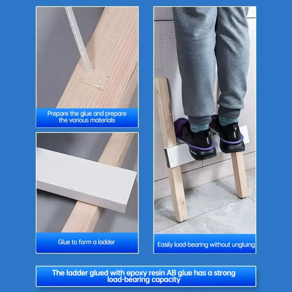 

Super Sticky Transparent Epoxy Resin AB Glue Repair Fast Curing Strong Adhesive 50ML Safe Sealant For Wood Metal Ceramic Plastic