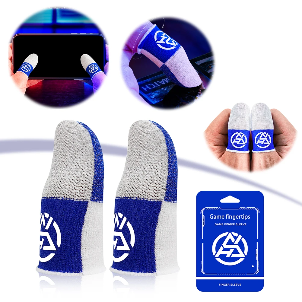 ปลอกสวมนิ้วมือถือระบายอากาศได้ดีมีปลอกเล็บตอนกลางคืนกันเหงื่อป้องกันการลื่นจอยควบคุมเกมฝาครอบนิ้วสำหรับเกม pubg