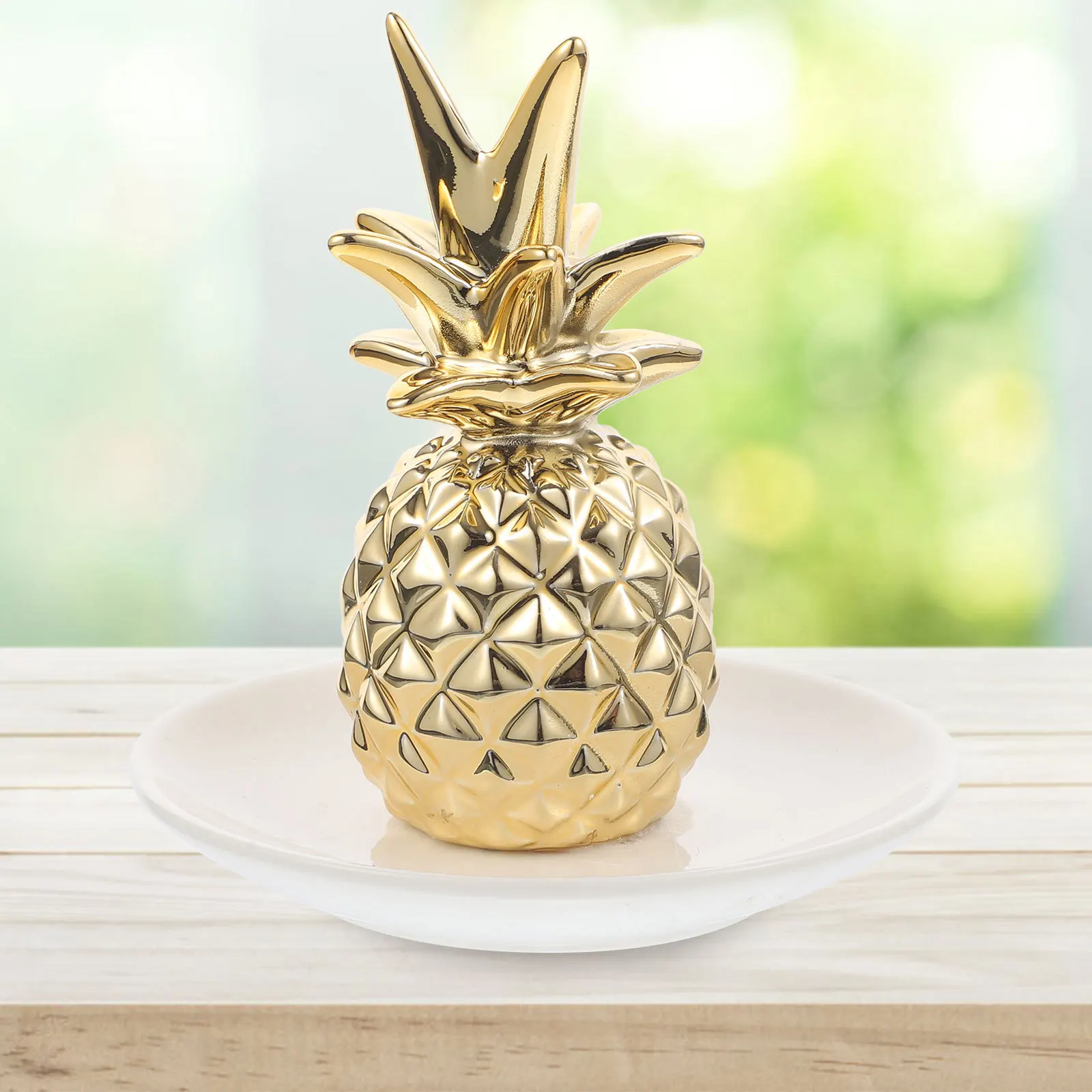 Ceramic Jewelry Display Pineapple Tray Desktop Ring Dish Multipurpose Storage Plate Small Dish Trinket Storage Plate