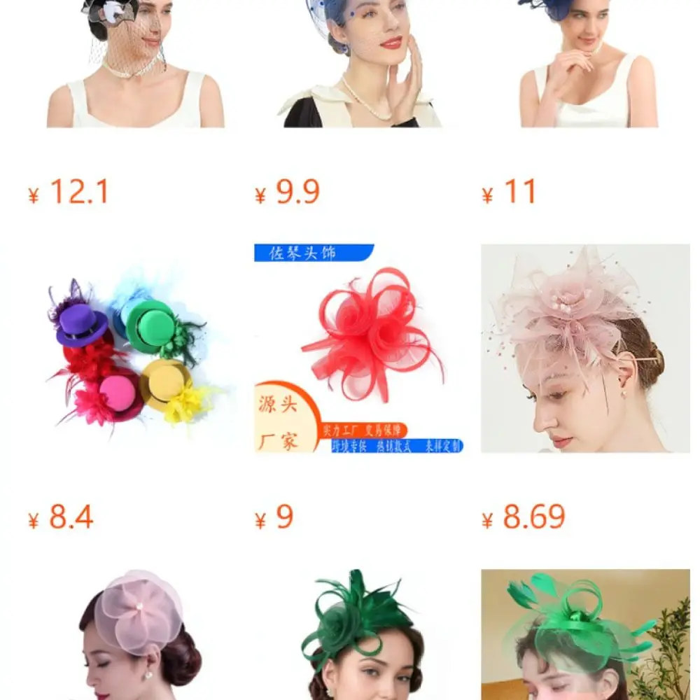 Sophisticated Mesh Feather Hair Clip Retro Style Bridal Fascinator For Wedding Ceremony Party Evening Headgear