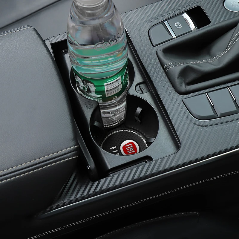 1/2Pcs Crystal Decoration Silicone Mat Car Water Cup Groove Anti-slip Pads For Fiat Cadillac Land Rover Toyota Renault Hyundai