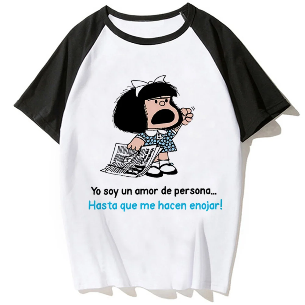 Mafalda tshirt women Japanese harajuku anime Tee girl y2k clothing