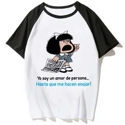 Mafalda tshirt women Japanese harajuku anime Tee girl y2k clothing