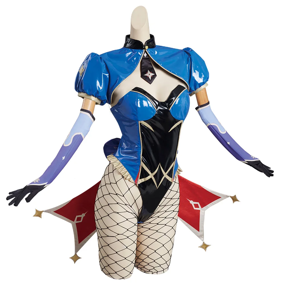 Genshin impatto Mona Costume Cosplay Bunny ragazze tuta abiti Halloween vestito di carnevale